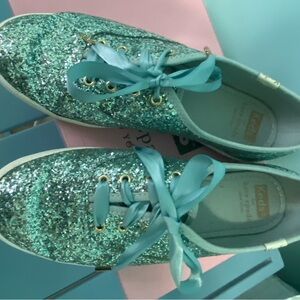 Kate Spade Keds blue glitter